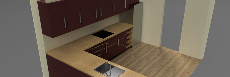 Cocina roja // Red kitchen