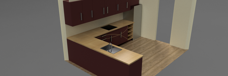 Cocina roja // Red kitchen