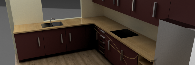 Cocina roja // Red kitchen