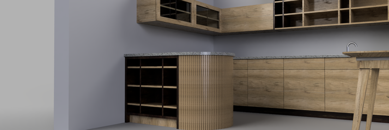 Cocina roble nogal // Kitchen oak walnut 