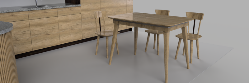 Cocina roble nogal // Kitchen oak walnut 