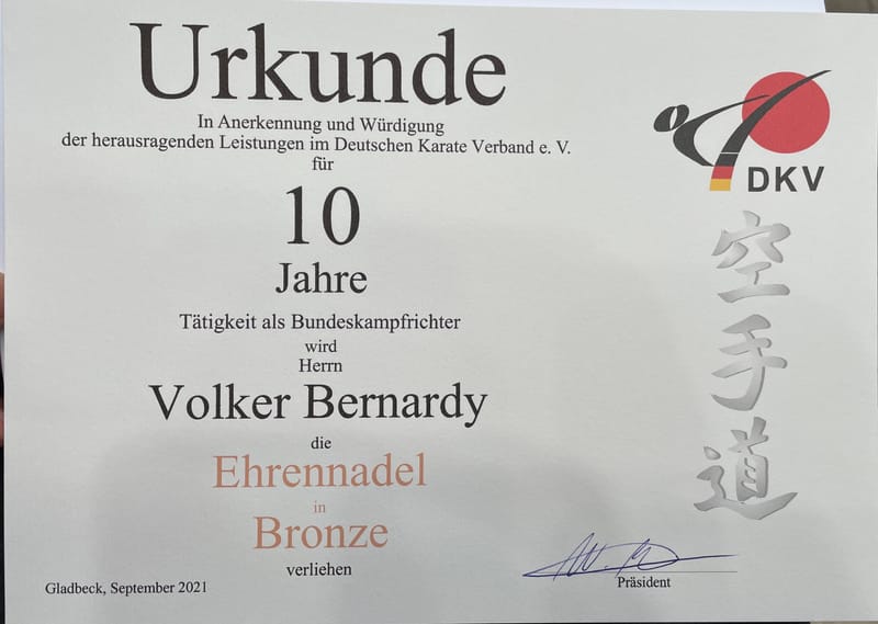 18.09.2021 - DKV Ehrennadel für Volker Bernardy