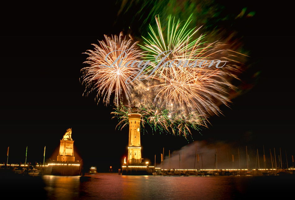 Feuerwerk am Lindauer Hafen