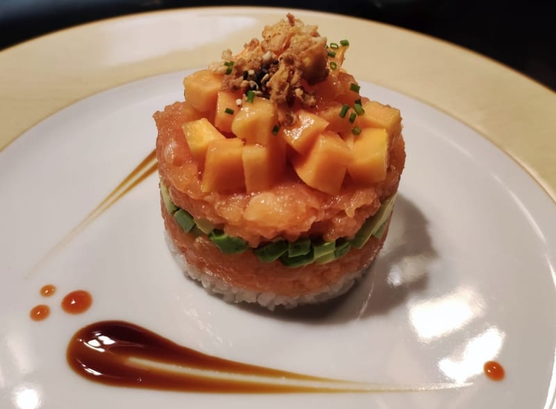 【 Tartar Salmone Papaya 】