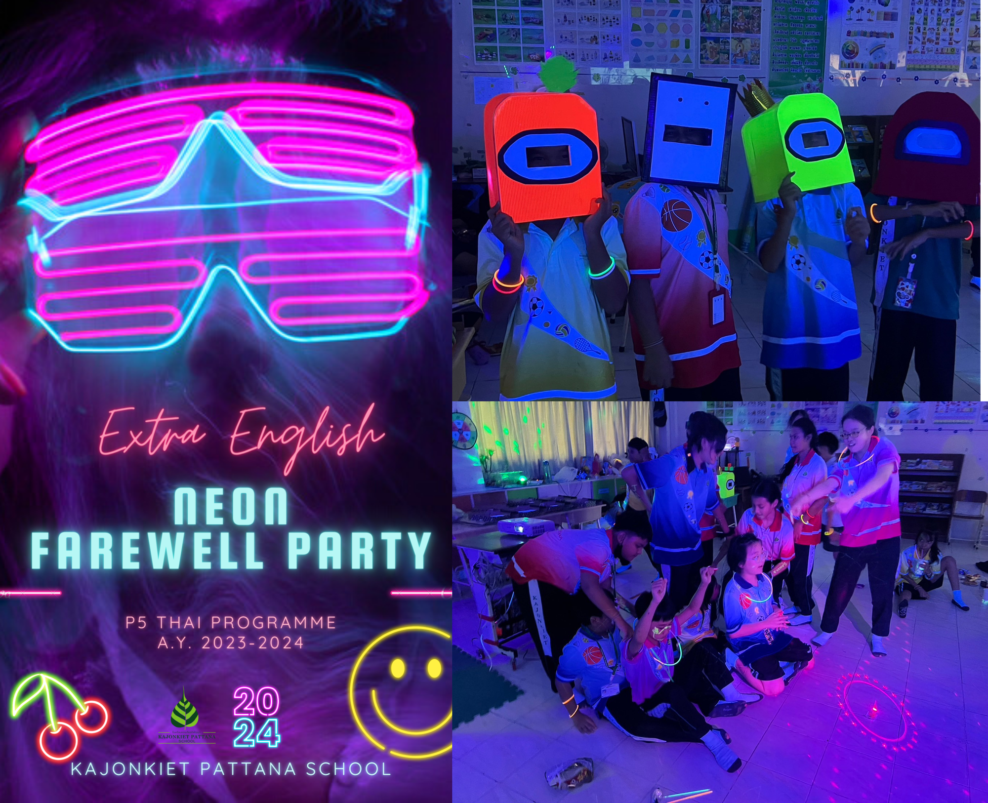 Extra English Neon Farewell Party