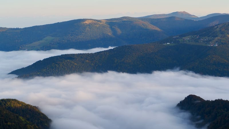 Mer de nuages au-dessus des Vosges