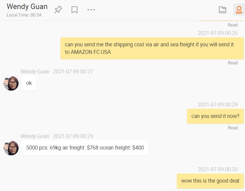 2ND SAMPLE CONVO WITH THE SUPPLIER