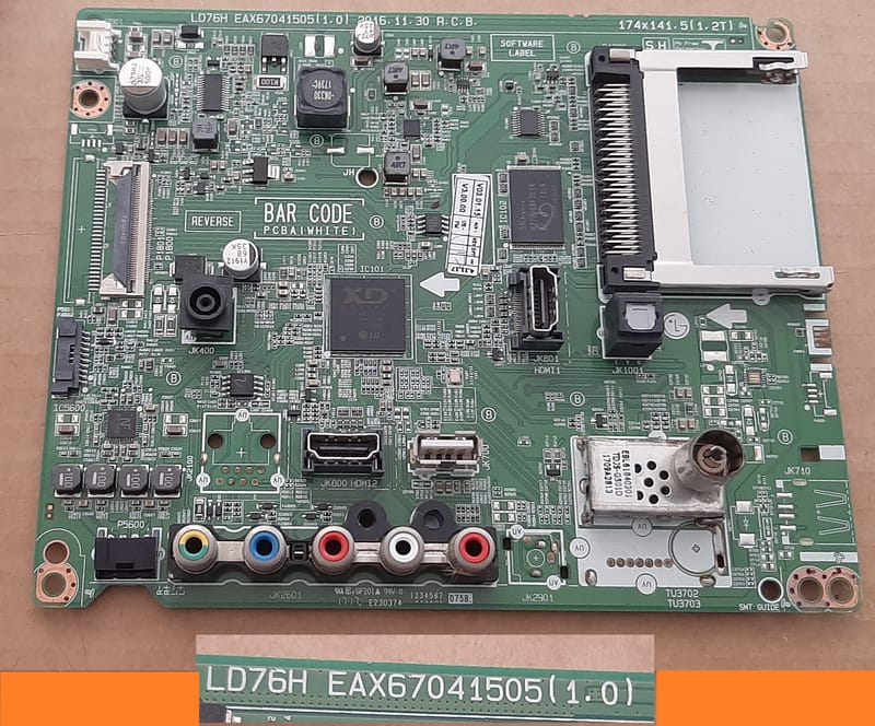 Carte Mère Pour TV LG 55UK6100PLB - Réf EAX67133404 1.0 - Occasion Bon état