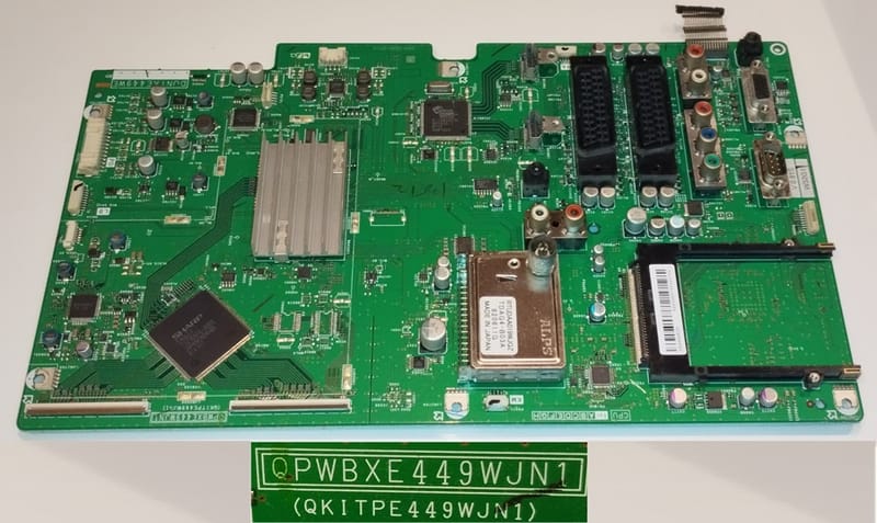 Main board KE449WE02 (QPWBXE449WJN4) RTUDA019WJQZ T-con 37>32 W32G6 para tv Sharp LC-32D44E-BK Main board KE449WE02 (QPWBXE449WJN4) RTUDA019WJQZ T-con 37>32 W32G6 para tv Sharp LC-32D44E-BK