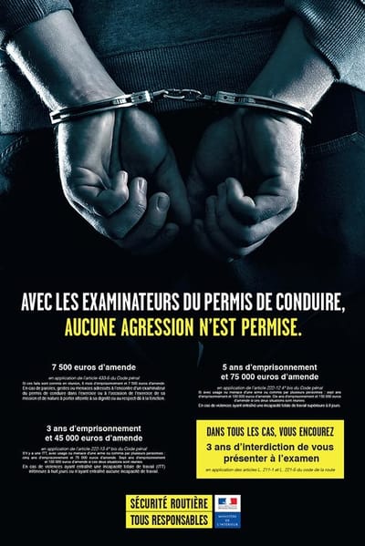 SANCTIONS EN CAS D&#039;AGRESSION À L&#039;ENCONTRE DES EXAMINATEURS DU PERMIS DE CONDUIRE image