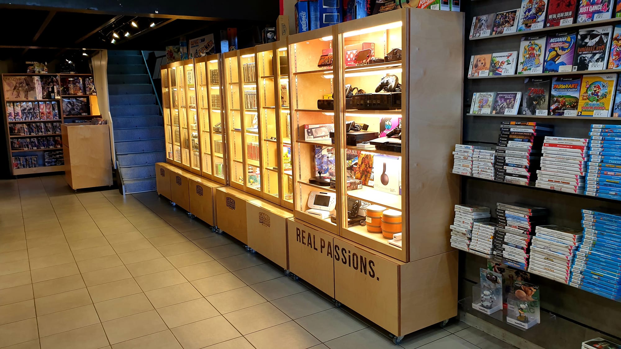 Armoires vitrées pour Gamespirit