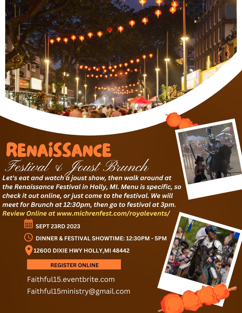 Singles Renaissance Festival & Joust Brunch