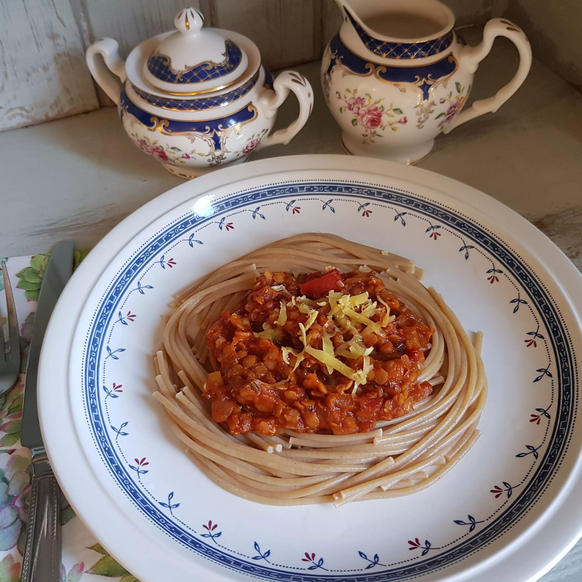 Spaghetti “Bolognese” with Lentils