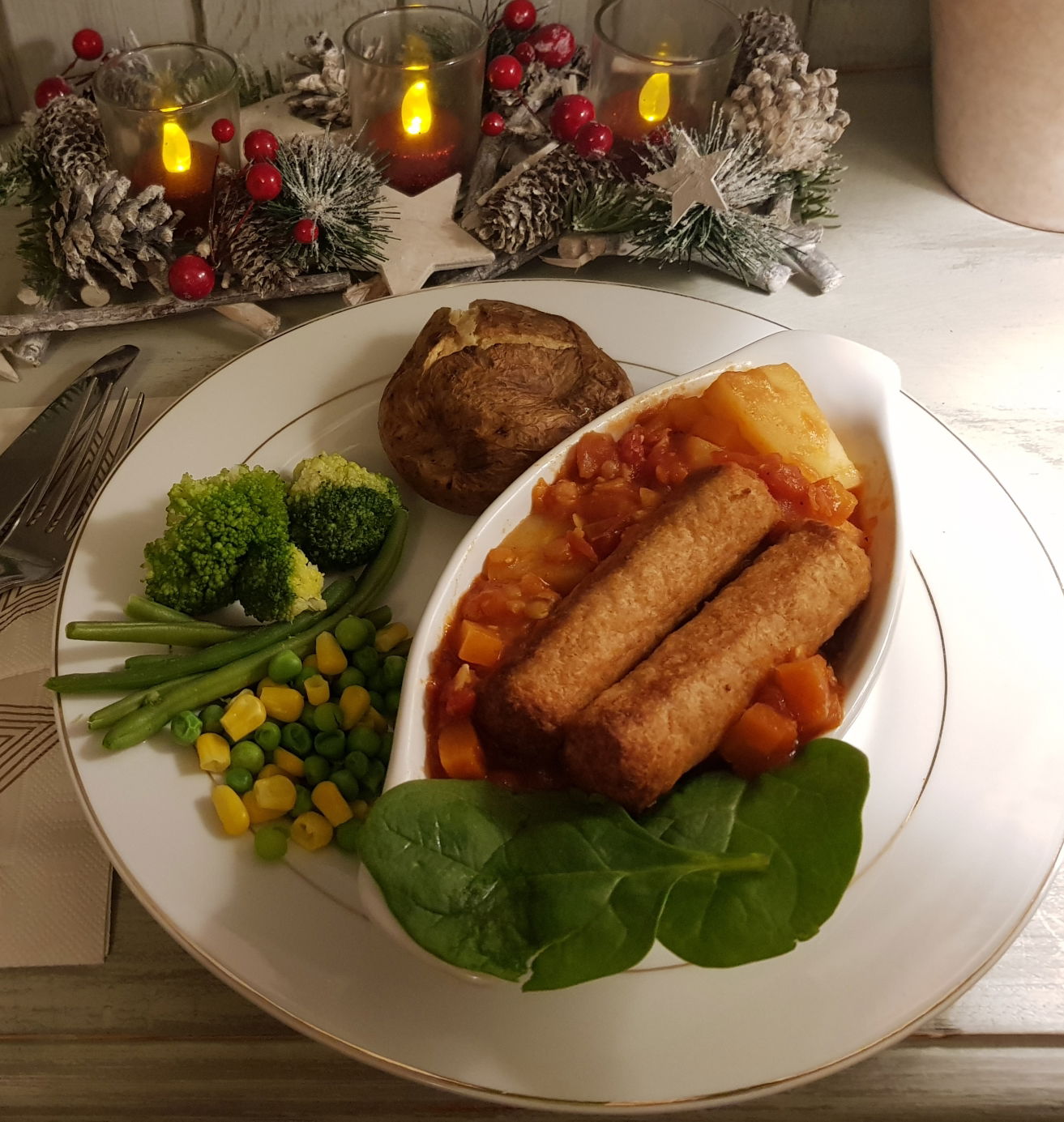 Sausage, Tomato and Lentil Casserole