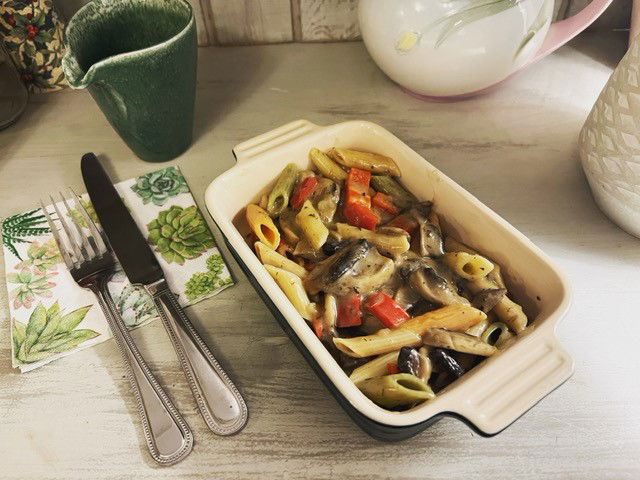 Mushroom and Pepper Pasta