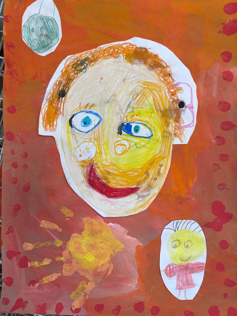 Year 1 mixed media self-portraits.