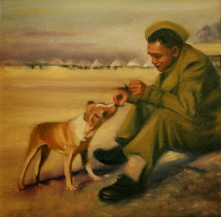 Soldier and dog