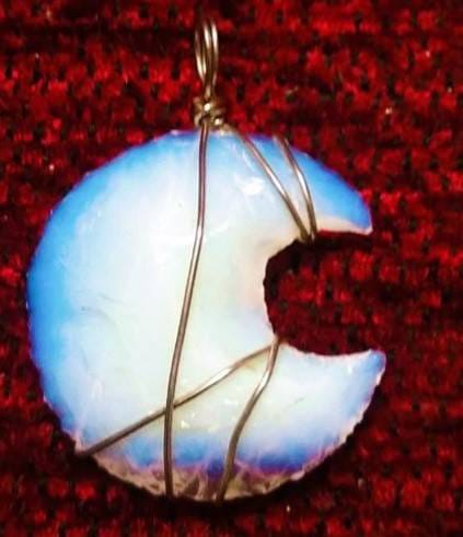 OPAL MOON  PENDENT