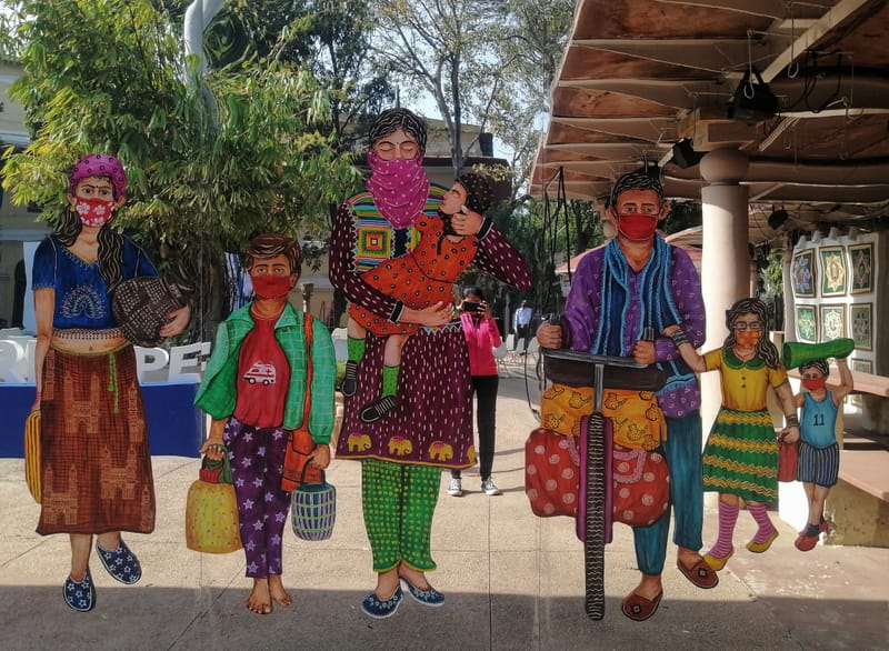  DEPLACEMENT OF EXISTENCE(2022) Plywood Cutouts over the mirror, 36x 7 feet