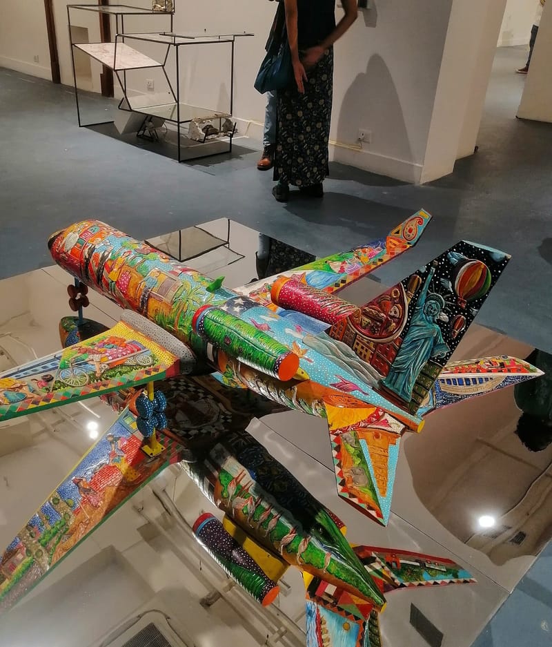 Airborne Crossroads (2023) Variable, Acrylic on Wood with Mirror Surface