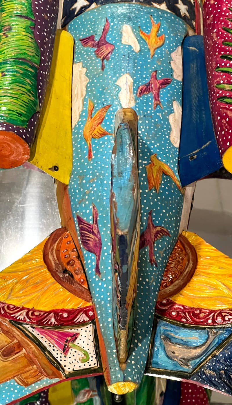 Airborne Crossroads (2023) Variable, Acrylic on Wood with Mirror Surface