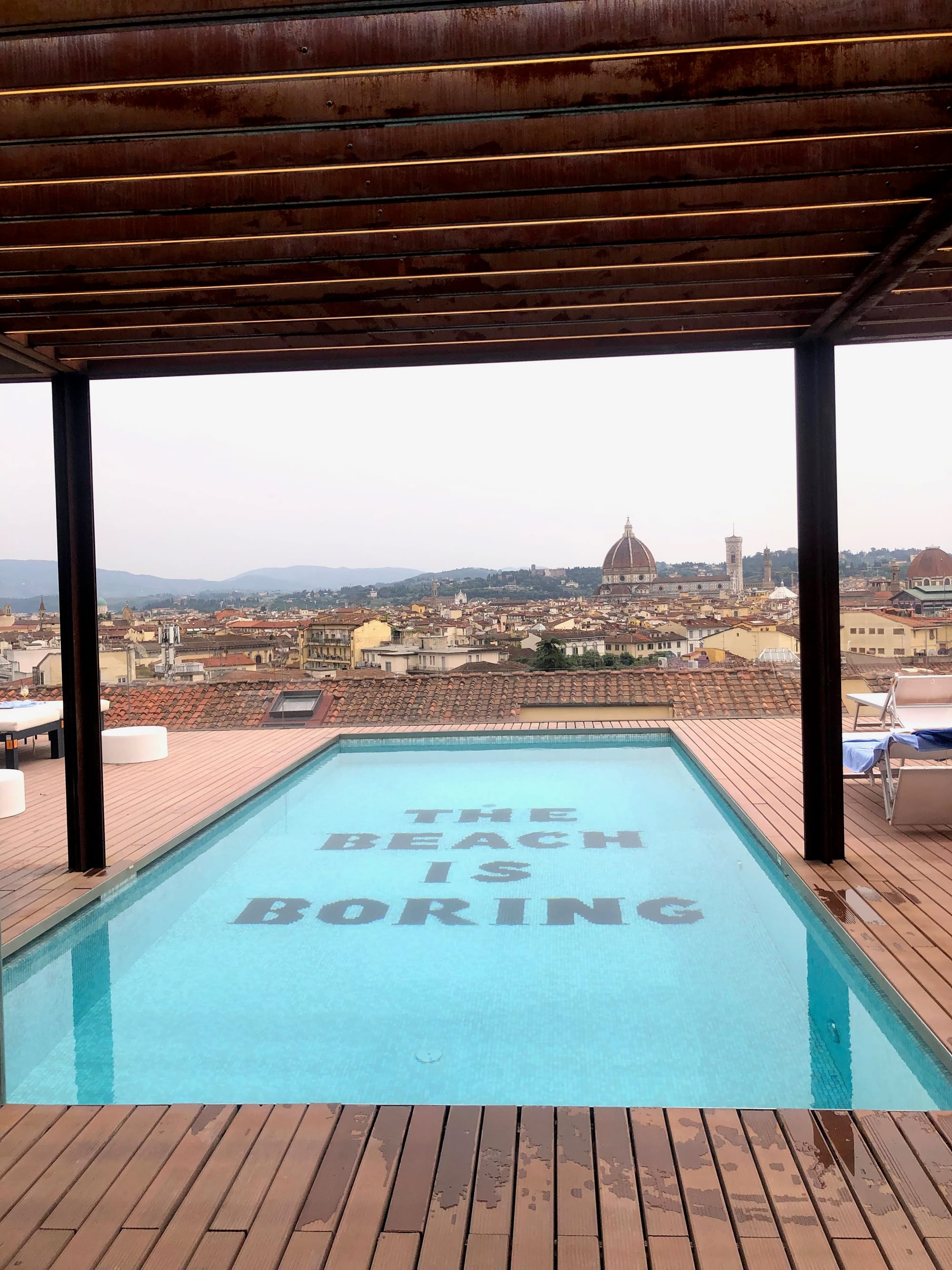 Rooftop pool in Florence