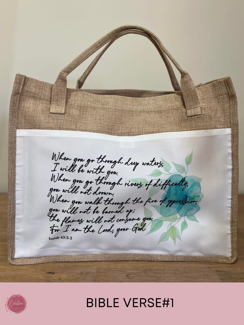 PERSONALISED BURLAP CANVAS BAG