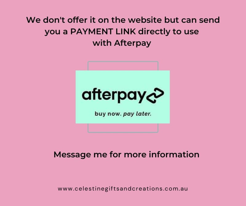 AFTERPAY PAYMENT LINK METHOD IS NOW ACCEPTED!