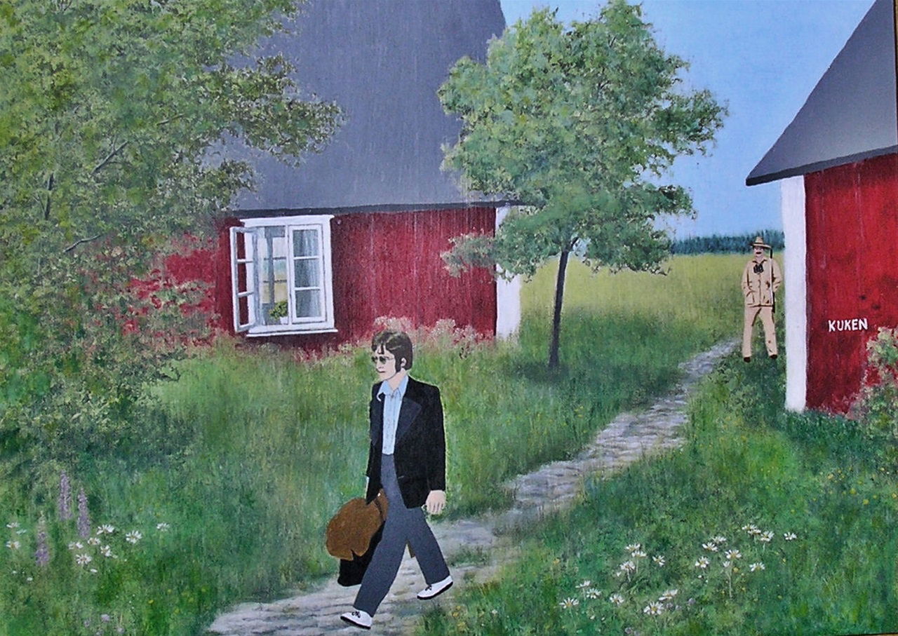 John Lennon walking