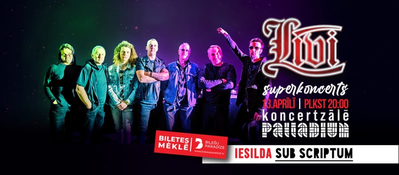 Leģendārās rokgrupas "Līvi" koncerts Palladium Riga, iesilda grupa "Sub Scriptum"