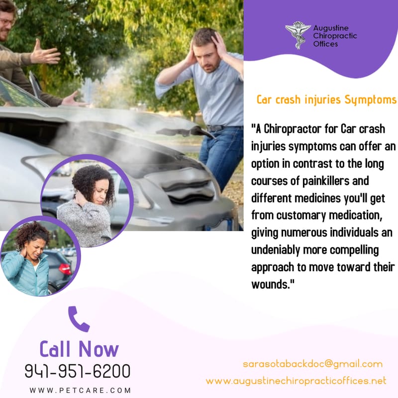 All about the car crash injuries symptoms?