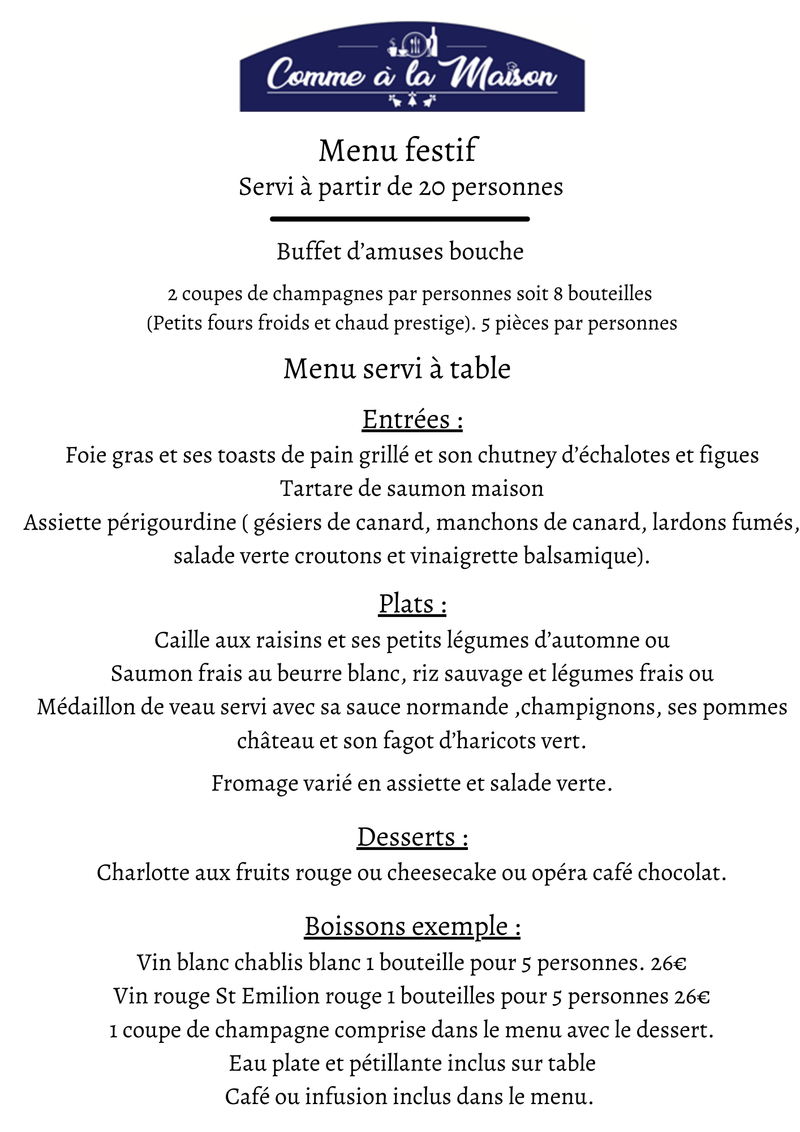 Menu Festif