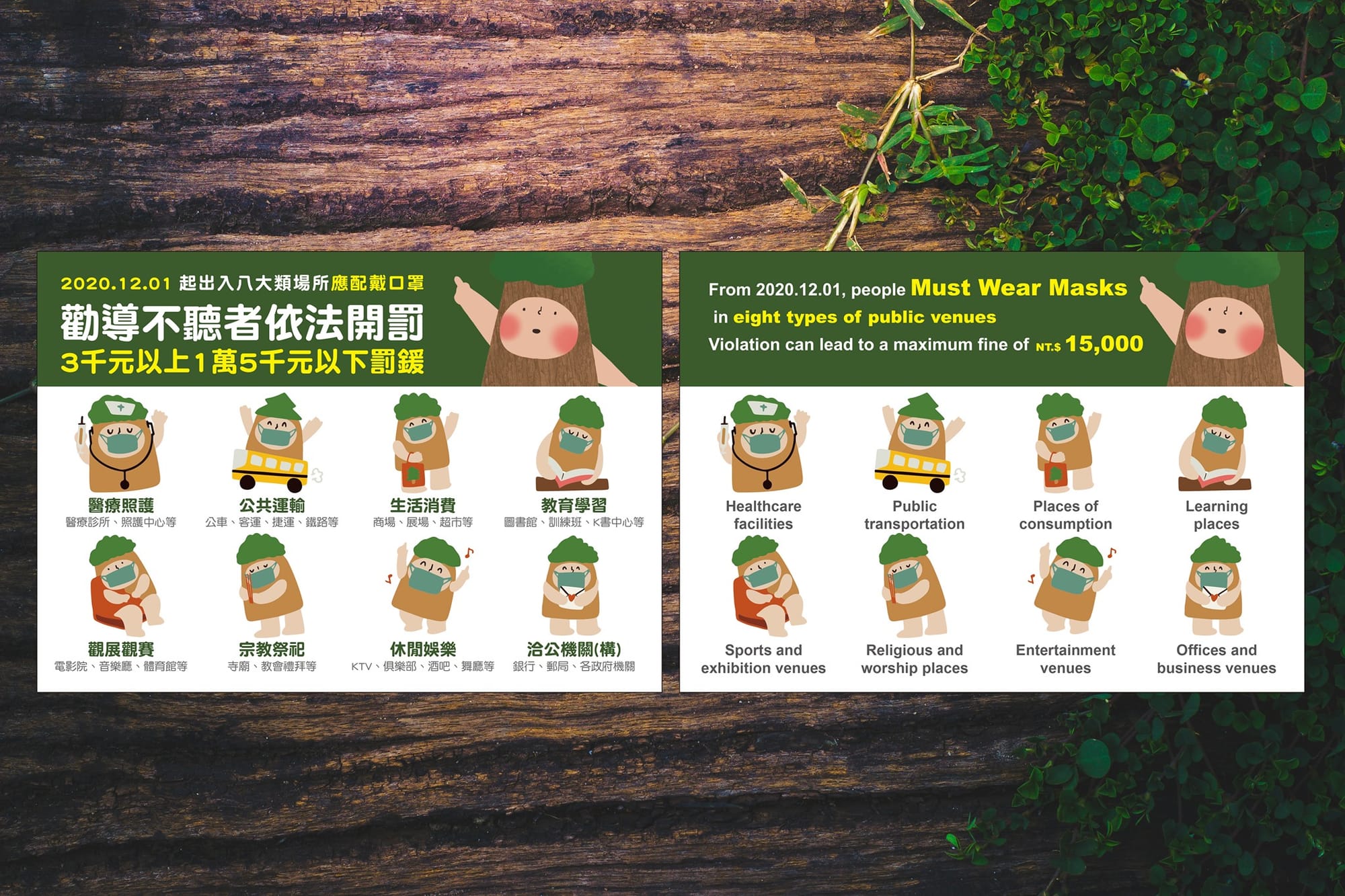 防疫標示(以林管處、防檢局、桃市府為例)