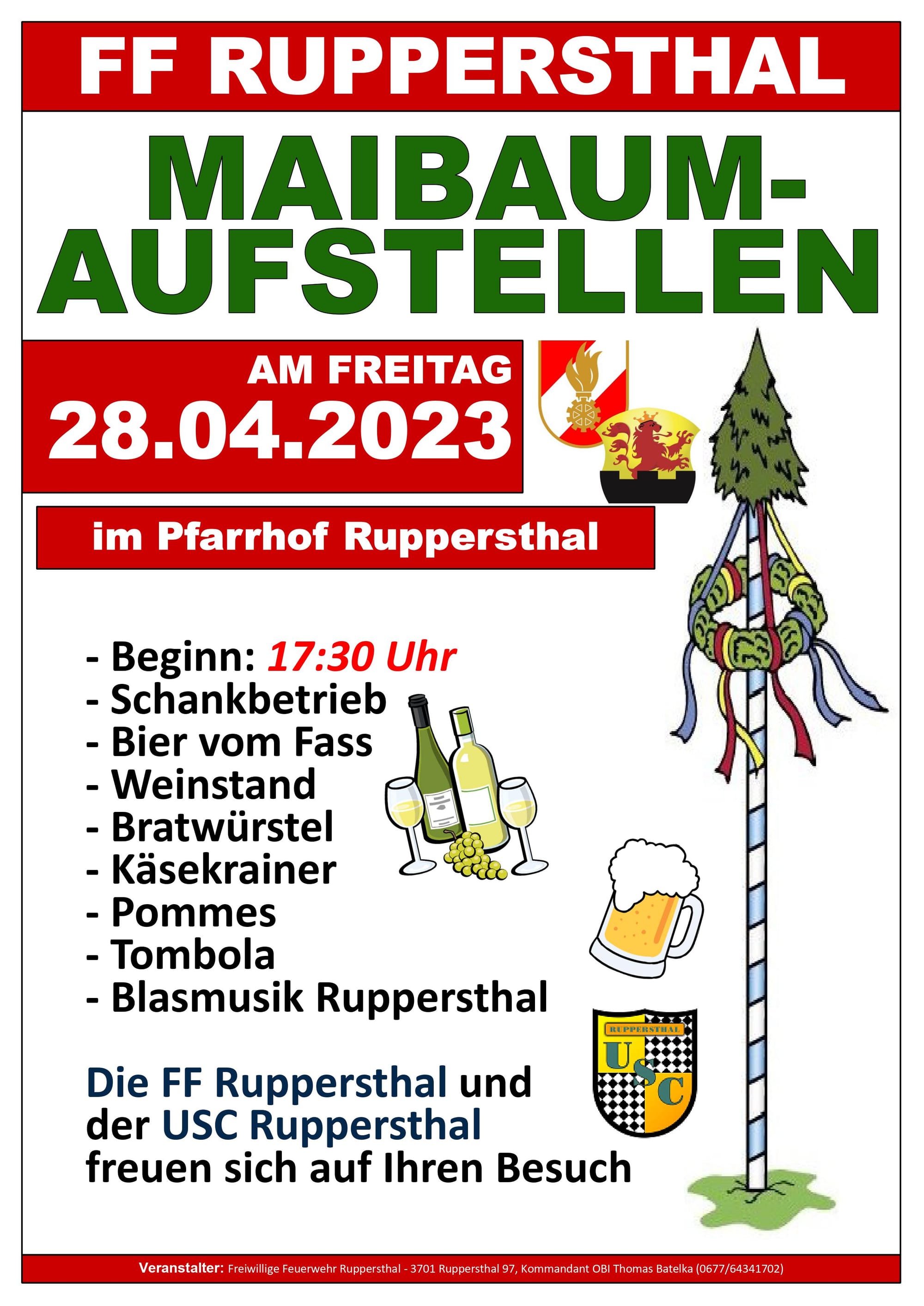 Maibaum Aufstellen