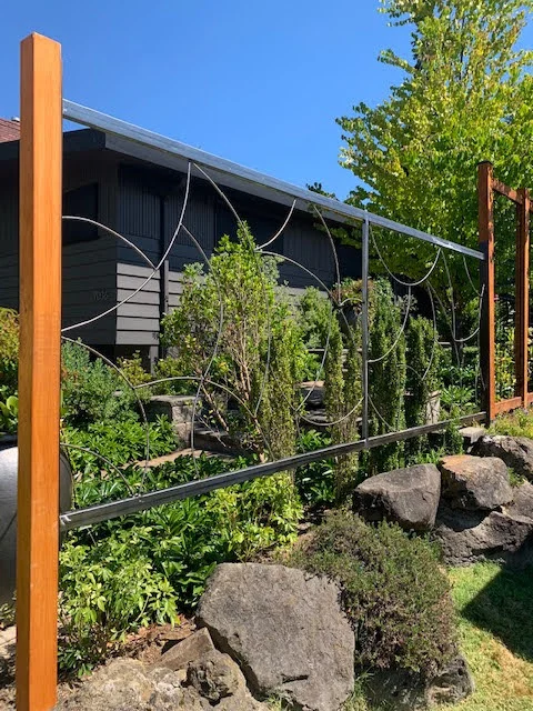 Steel Fence panels and retaining wall 