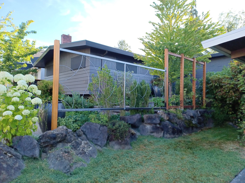 Steel Fence panels and retaining wall 
