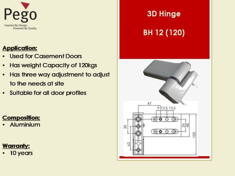 3 D Hinge BH 12(120)