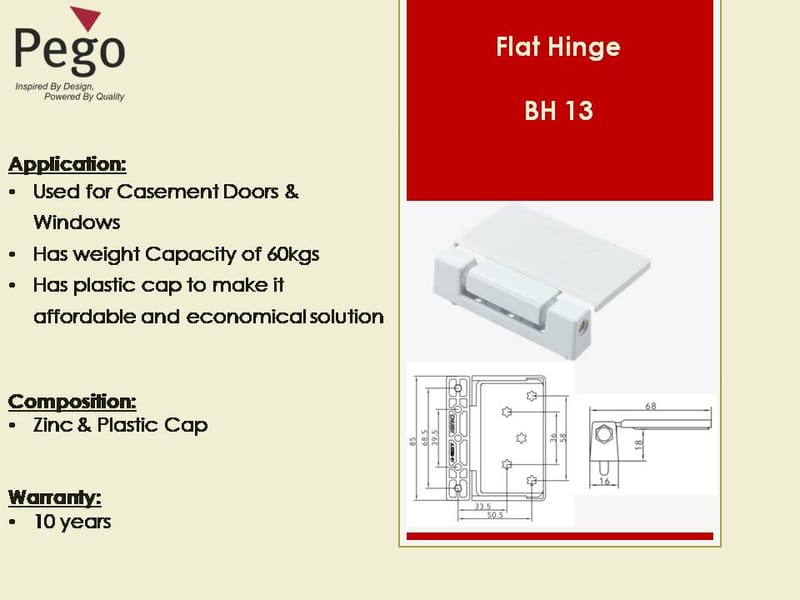  Flat Hinge BH 13