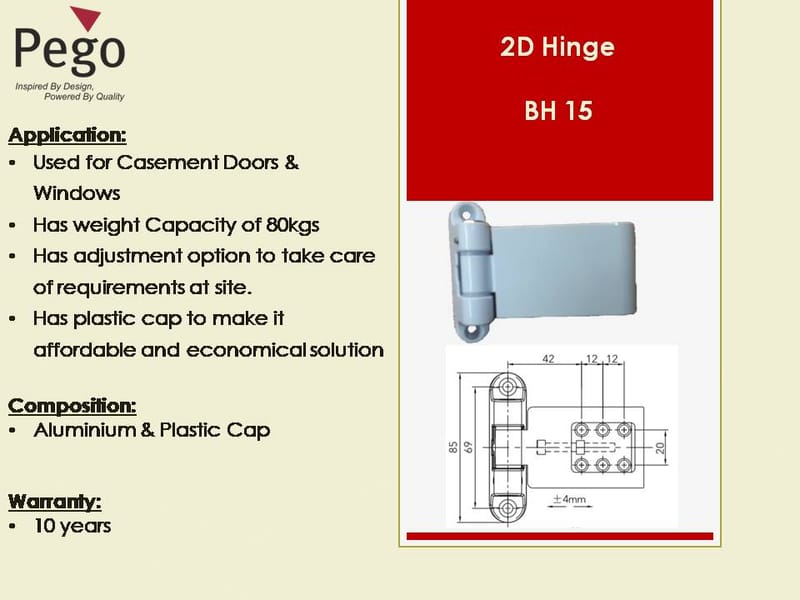 2 D Hinge BH 15