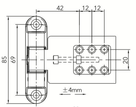 2 D Hinge BH 15