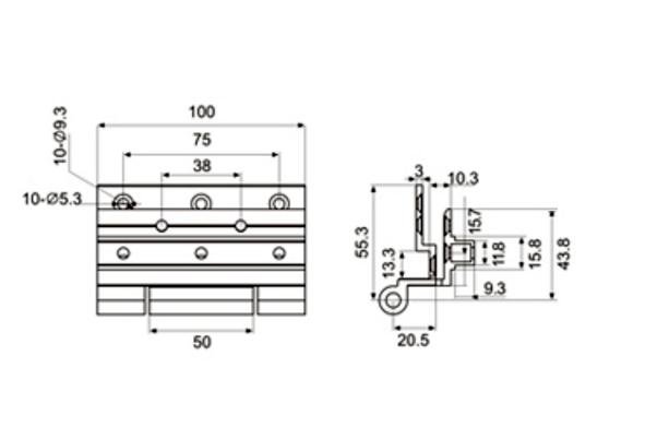 Concealed Door Hinge BH 18