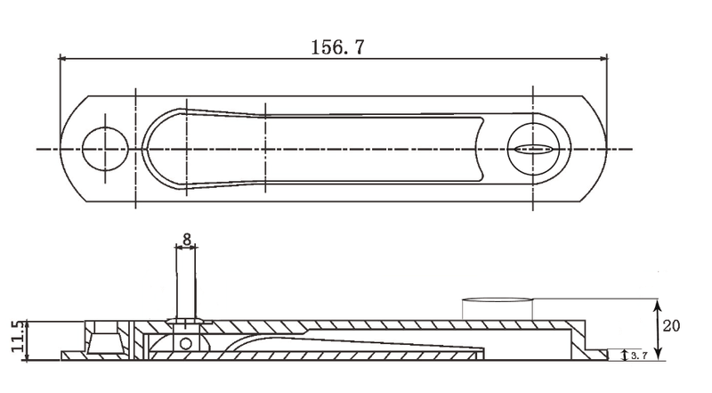 Pop up Handle with key SL 32K