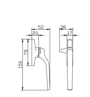 Cockspur handle HD 42
