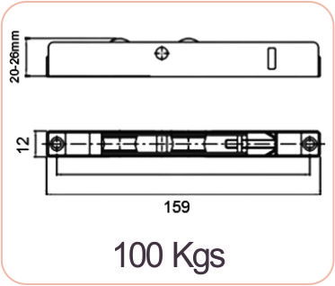 Adjustable double wheel metal roller SR 24M
