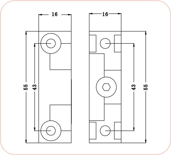 Center Support Hinge BH 21