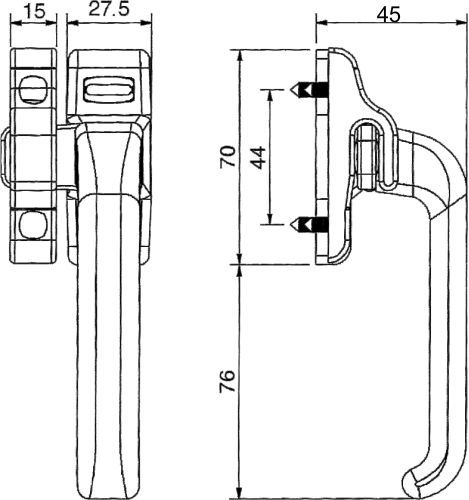 Single point window handle HD 03