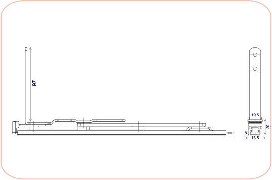 Stainless steel euro groove duty stay EFS