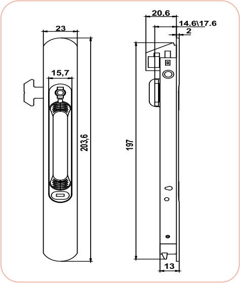 Sliding Door Lock SL 14