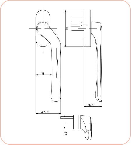 Sliding Long Short Neck Handle SL 47F