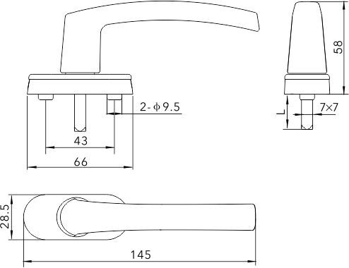 Transmission Handle SL 34M